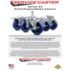 Service Caster 4 Inch Solid Polyurethane Wheel Swivel Top Plate Caster Set SCC-20S414-SPUS-TP2-4